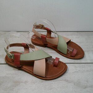 Vintage Foundry Berlynn Leather Minimalist sandals Size 7.5